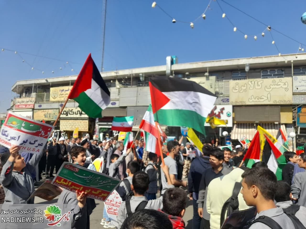تجمع مردم شهید پرور پاکدشت در حمایت از مردم مظلوم فلسطین